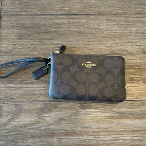 Brand new coach double zip wallet